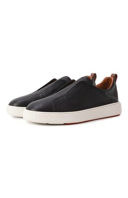 Santoni: Чёрные кеды  Cleanic