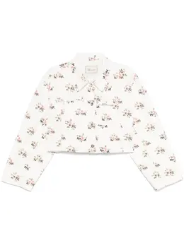Blumarine: Куртка с растительным принтом 