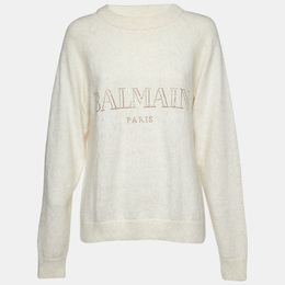 Balmain: Свитер со стразами 