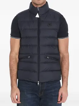 Moncler: Синий жилет 