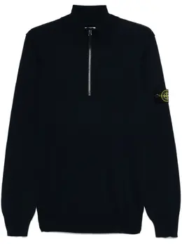 Stone Island: Синий свитер  Compass