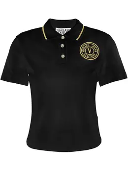 Versace Jeans Couture: Чёрное поло 