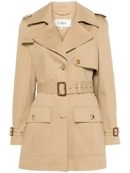 Chloé: Бежевый плащ 