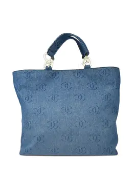 CHANEL Pre-Owned: Голубая сумка-шоппер 