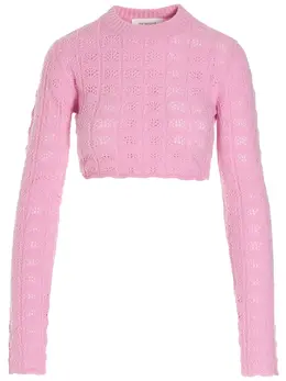 Sportmax: Розовый свитер 