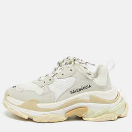Balenciaga: Белые кроссовки  Triple S