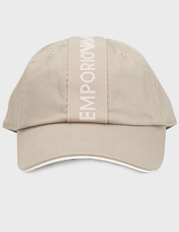 Emporio Armani: Бежеві кепки 