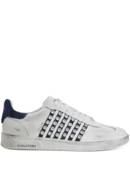 DSQUARED2: Белые кроссовки  Boxer