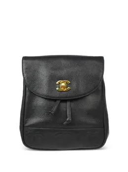 CHANEL Pre-Owned: Чёрный рюкзак 