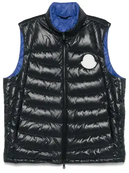 Moncler: Синий жилет 