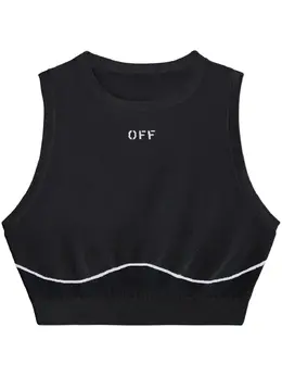 Off-White: Чёрный топ 
