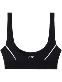 Off-White: Чёрный бюстгальтер 