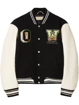 Off-White: Куртка с растительным принтом 