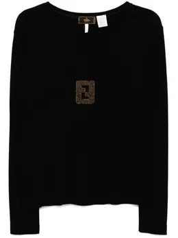 Fendi Pre-Owned: Футболка с длинным рукавом 