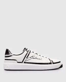 Balmain: Білі кросівки  B-Court