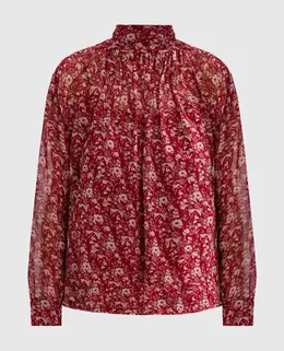 Max Mara: Бордовая блуза 