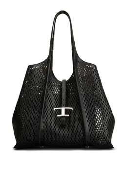 Tod's: Чёрная сумка-шоппер  T Timeless