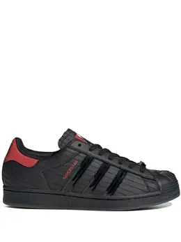 adidas: Чёрные кроссовки  Superstar