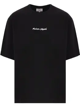 Maison Kitsuné: Чёрная футболка 
