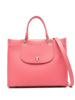 Longchamp: Розовая сумка-шоппер 