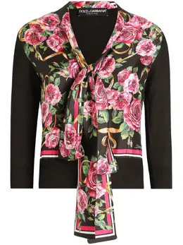 Dolce & Gabbana: Свитер  Rose с принтом