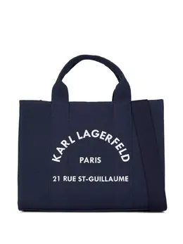 Karl Lagerfeld: Синяя сумка-шоппер  Rue St Guillaume