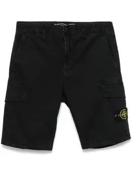 Stone Island: Чёрные шорты  Compass