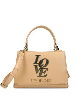 Love Moschino: Бежевая сумка-шоппер 