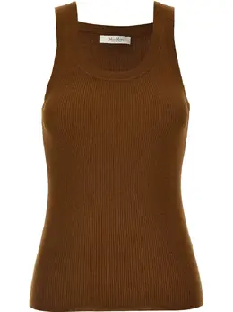 Max Mara: Коричневая майка 