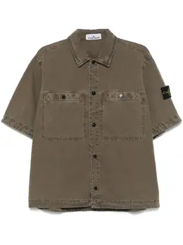 Stone Island: Коричневая рубашка  Compass