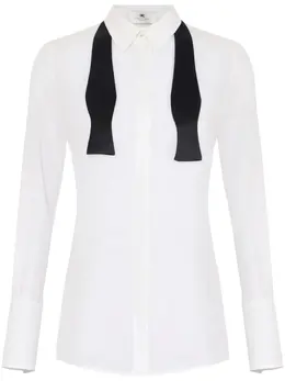Elisabetta Franchi: Рубашка с бантом 