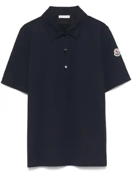 Moncler: Синее поло 