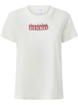 PINKO: Белая футболка 