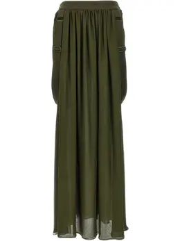 Max Mara: Юбка цвета хаки 