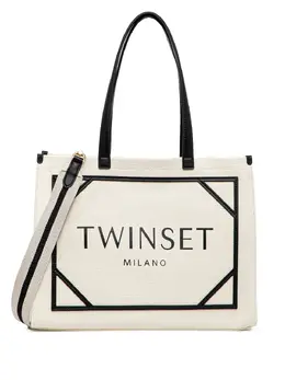 TWINSET: Светлая сумка-шоппер 
