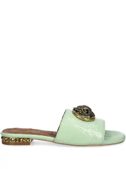 Kurt Geiger London: Зелёные сандалии 
