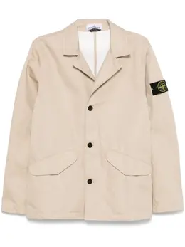 Stone Island: Бежевая куртка  Raso