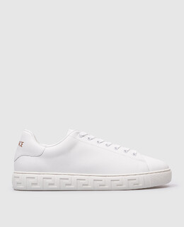 Versace: Белые кеды  Greca