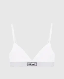 Versace: Белый бюстгальтер 