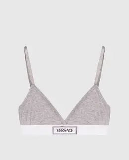 Versace: Серый бюстгальтер 