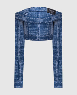 Balmain: Синий топ 