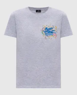 Etro: Серая футболка  Pegaso