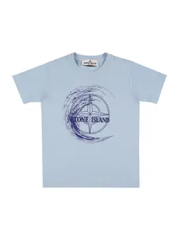 STONE ISLAND JUNIOR: Хлопковая футболка 
