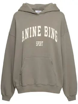 ANINE BING: Свитшот с капюшоном 