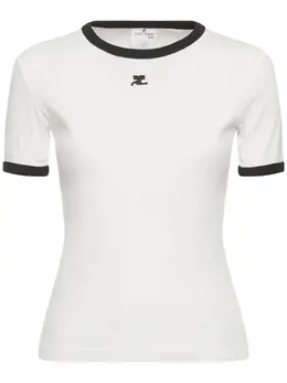 COURREGES: Хлопковая футболка 