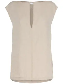 MAX MARA: Льняной топ 