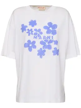 MARNI: Белая футболка 