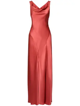 ALBERTA FERRETTI: Атласное платье 