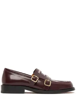 MARNI: Бордовые лоферы 