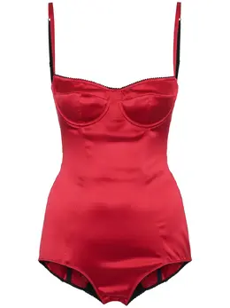 DOLCE & GABBANA: Красный боди 